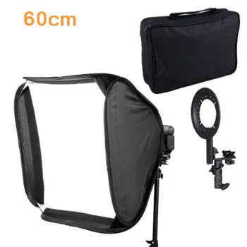 60x60cm Photo Portable Flash Softbox Photography Studio Portrait Soft Box with S Type Bracket detail image