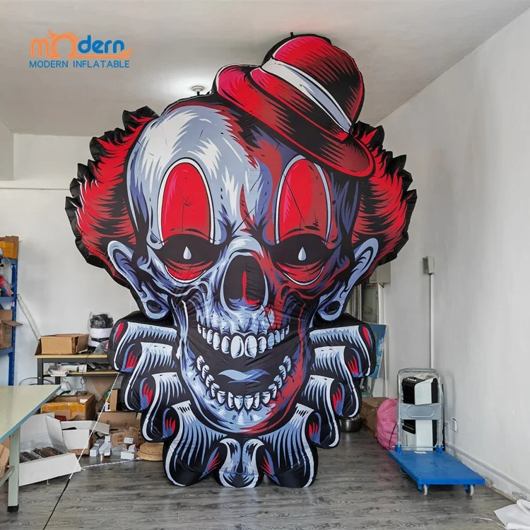Giant Halloween Inflatable Clown Head Puppet Advertising Balloon for Halloween Decorations