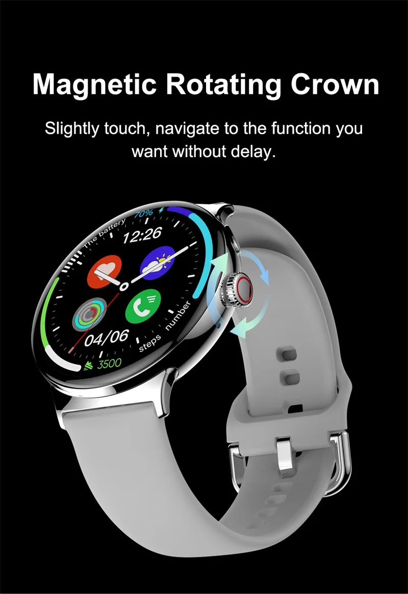 Wideband O2 Reloj LA99 Smart Watch - Latest Fashion AMOLED Round HD Screen