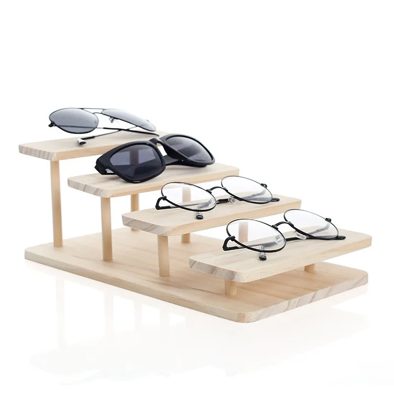 Wooden Glasses Display Tray Storage Rack Sunglasses Myopia Glasses