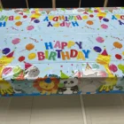 Birthday Party Decoration Waterproof Plastic Tablecloth Cartoon Pattern Printed Disposable Table Cover