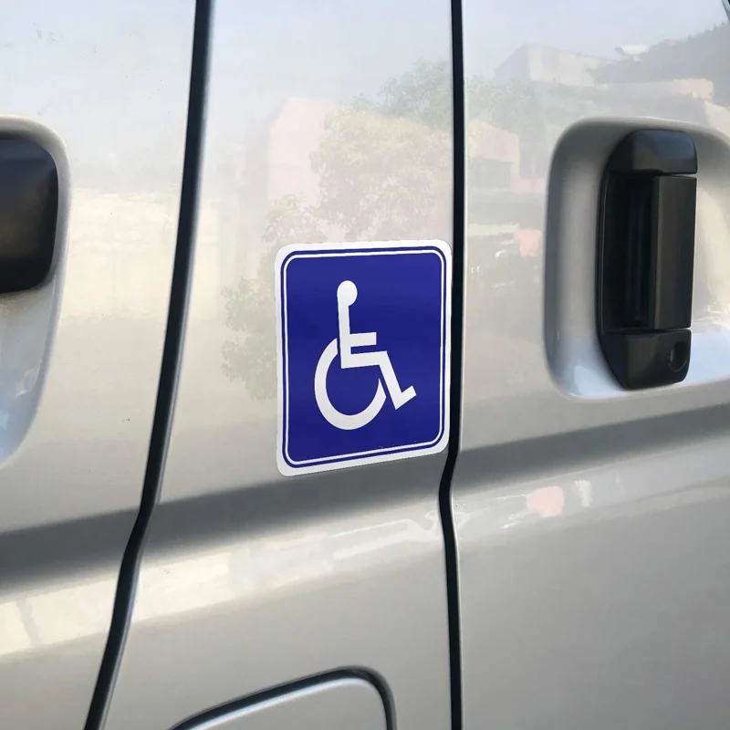 Disabled Wheelchair Symbol Labels | Handicapped Access Sticker Signs 2 Inch Round Convenient Decals for Handicapped