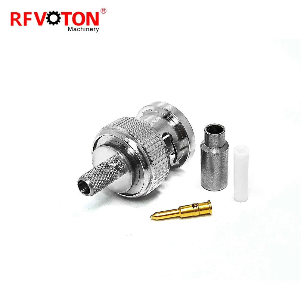 Factory directly Quality assurance 75ohm RF Coaxial BNC Male Plug Straight For BT3002 ST212 Cable RF Coax Coaxial connectors factory
