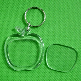Custom Printing Acrylic or PS Material Photo Frame Keychain Blank Acrylic Keyring