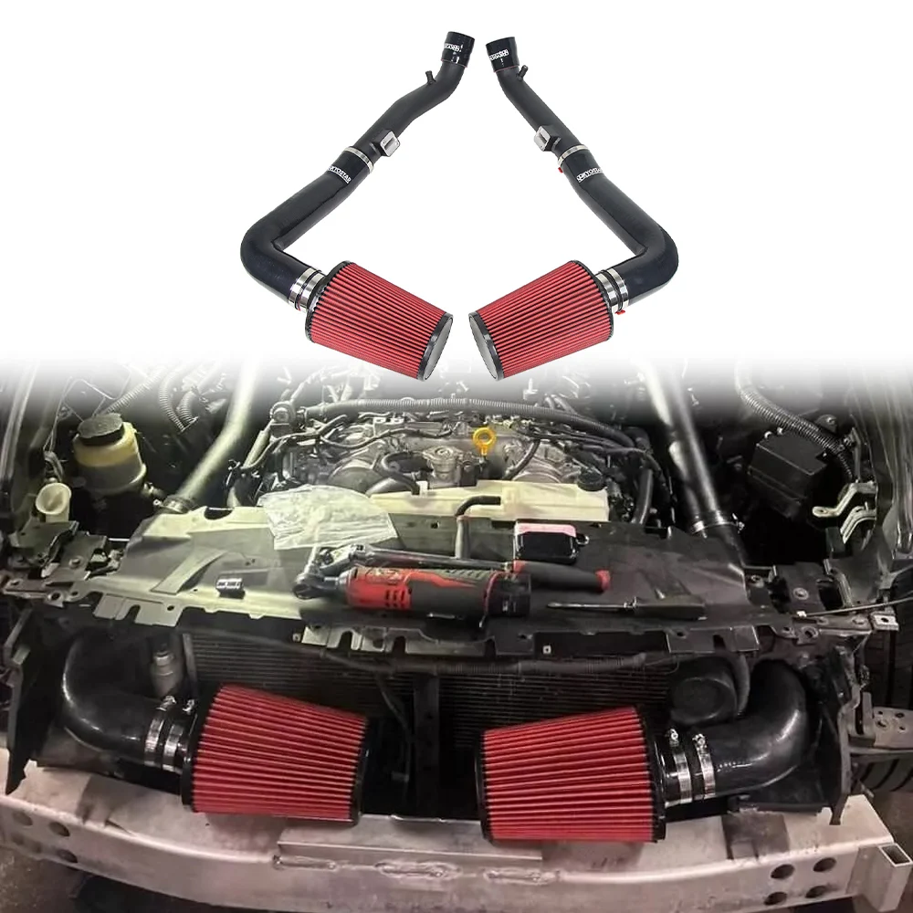 Nissan 370Z Infiniti G37 Q50 VQ35HR V6 Front Mount High-Flow Air Filters Cold Air Intake Kit