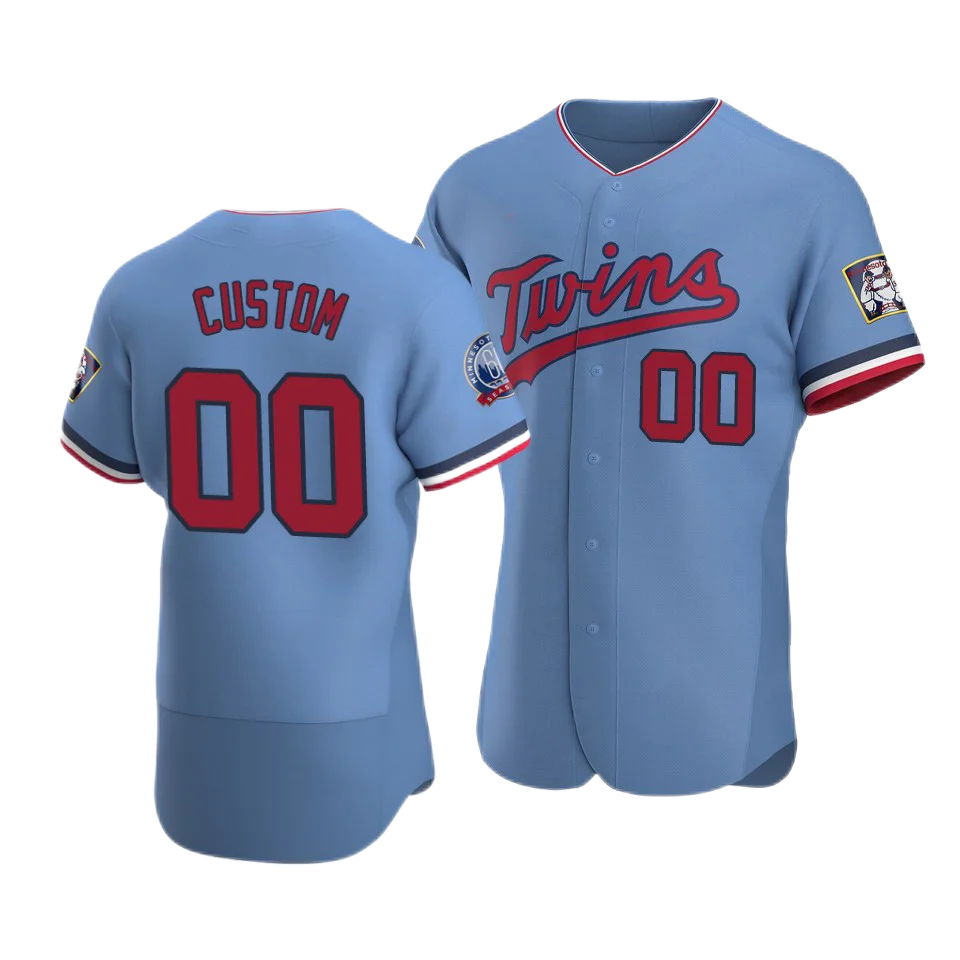 Men's Majestic Minnesota Twins #34 Kirby Puckett Authentic Light Blue  Cooperstown Throwback MLB Jersey