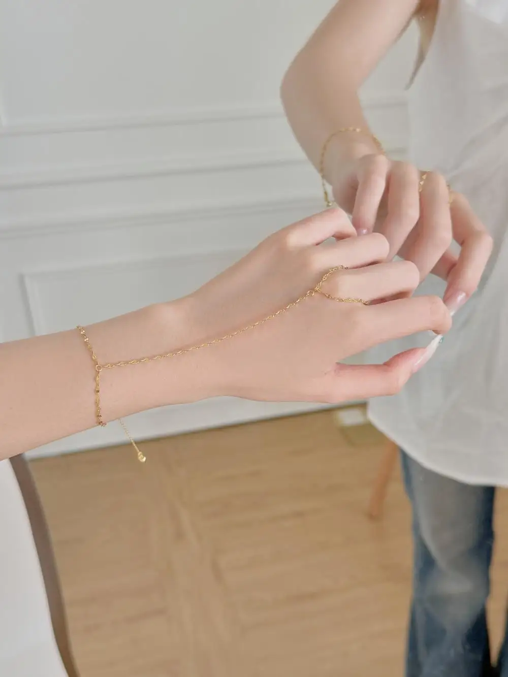 KAKODIY lip chain women's bracelet 925 sterling silver jewelry 18K gold plated bracelet detail 6