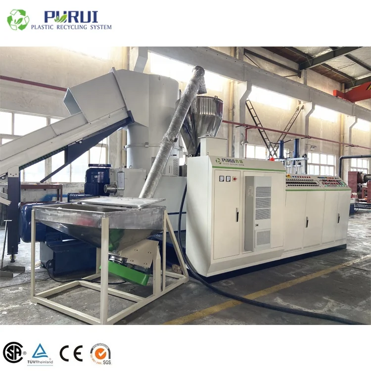 LLDPE LDPE Film Polypropylene Jumbo Bag Granulating Plastic Pelletizing Machine