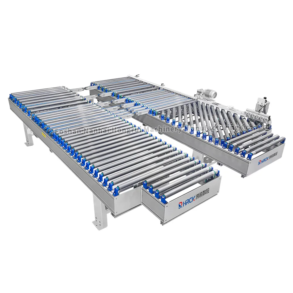 Large Automatic Drum Conveyor Line For Wood Handling Machines Edge Banding Machine Conveyor