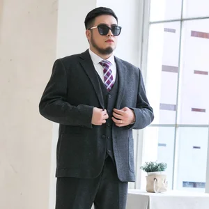 Autumn and Winter Woolen Men's Suit Three-Piece Warm Fashion Suits 2 Pieces blazer Men