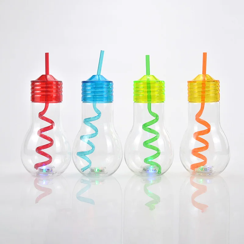 New style PET 500ml plastic pineapple juice bottle with straw for party