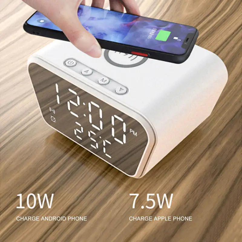 3 in 1 Fast Charger Multi Docking Station 3 in 1 for Phone Alarm Clock Wireless Charger 15W  Wireless Charging Station