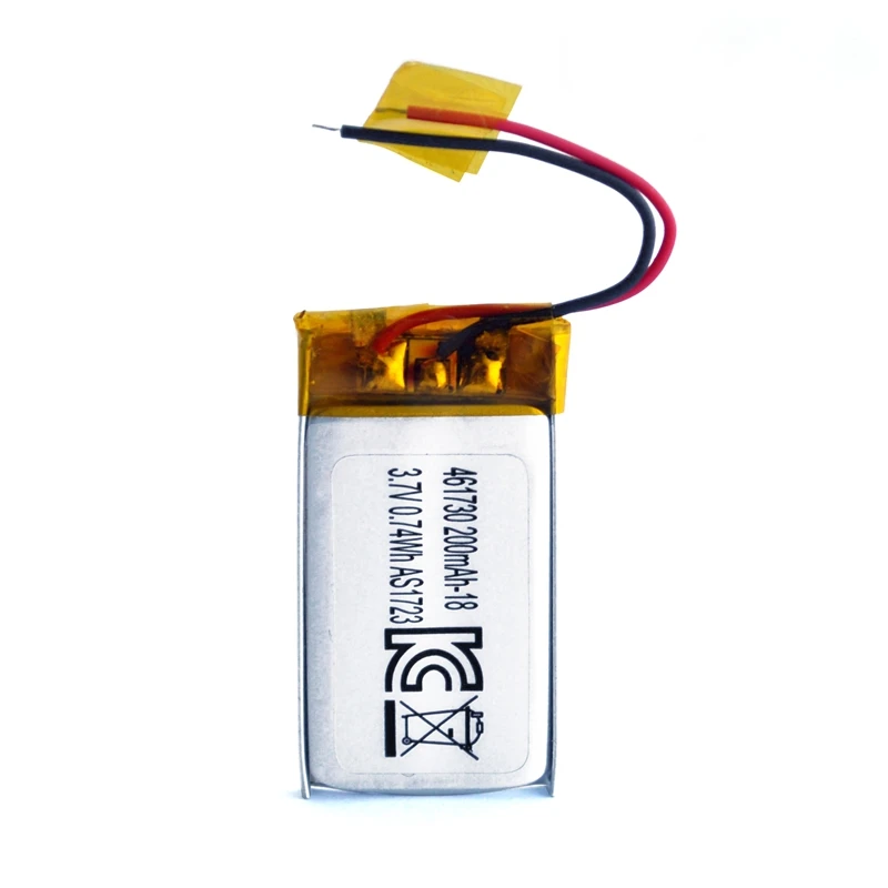Best Price Lipo 3.7V 461730 200mAh Li-Polymer Battery with UL approved