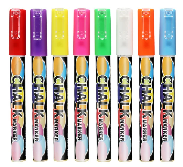 Low Cost 8 Pack 6mm Erasable Glass Marker Liquid Chalk Marker For