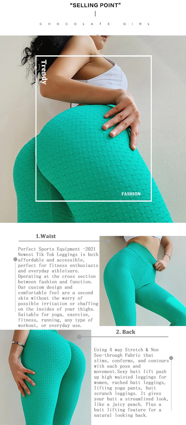 Legging Tiktok,Legging Penambah Bentuk 