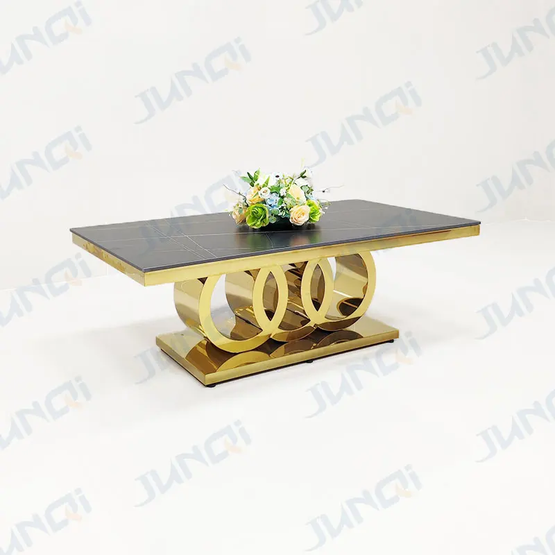 Foshan Factory Rectangular Customized Size Home Use Living Room for Sale Marble Top Dining Table