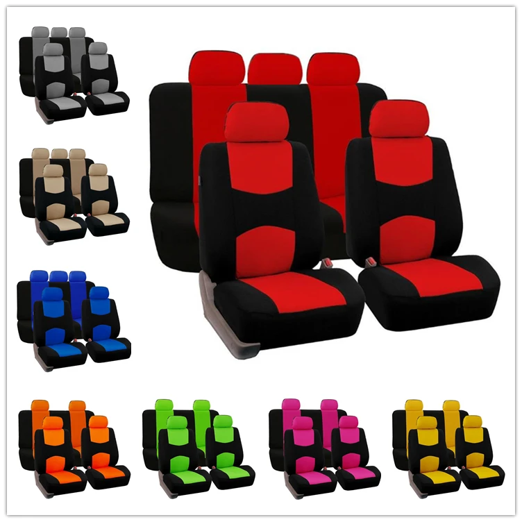 Universal Hot Sell Aliexpress Amazon Ebay Auto 5 Seats Cover 9 Pieces