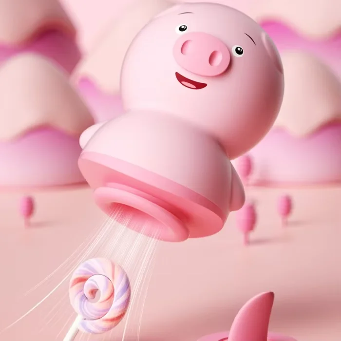 Vibrateur sexy et mignon en forme de cochon, stimulant la langue du clitoris et masseur de mamelons, orgasme rapide, sextoy érotique pour femmes et adultes._voghion.com