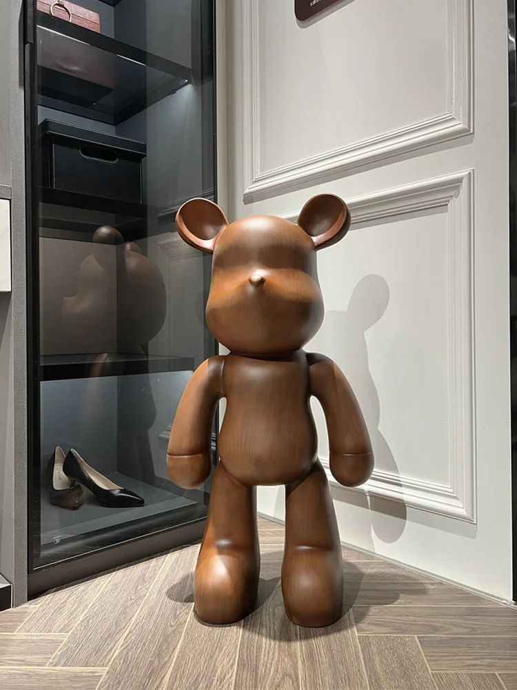 product promotional oem brown bear customized animal toys resin crafts sculpture for children214-3