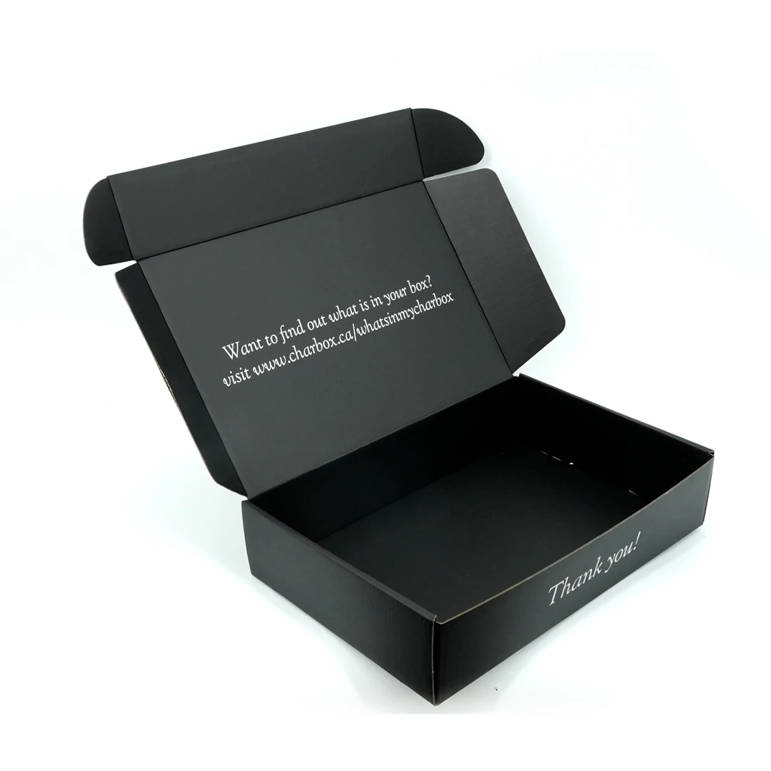 Custom Box 12x8x2 Black Shipping Boxes