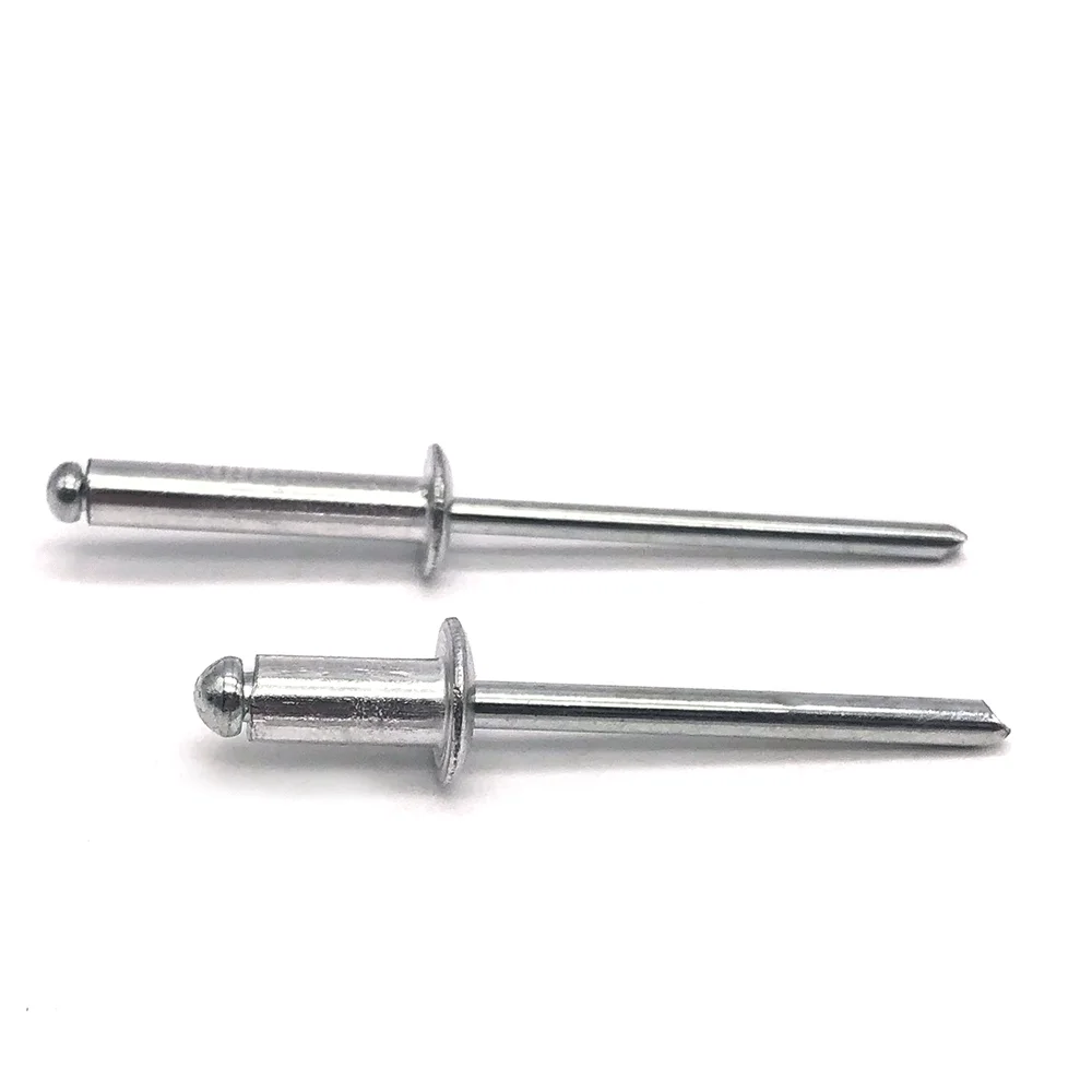 Blind Rivet Manufacturer DIN7337 Open type flat head aluminium pop blind rivets