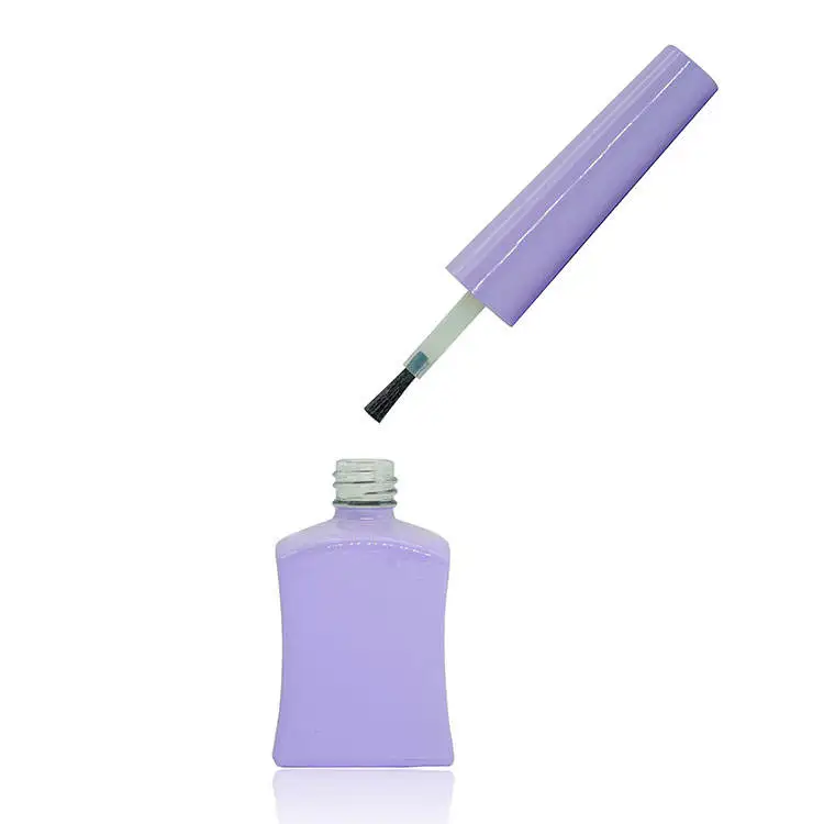 Oem 10ml 15ml Mini Nail Polish Bottles Cosmetics Glass Uv Gel With Brush In Stock