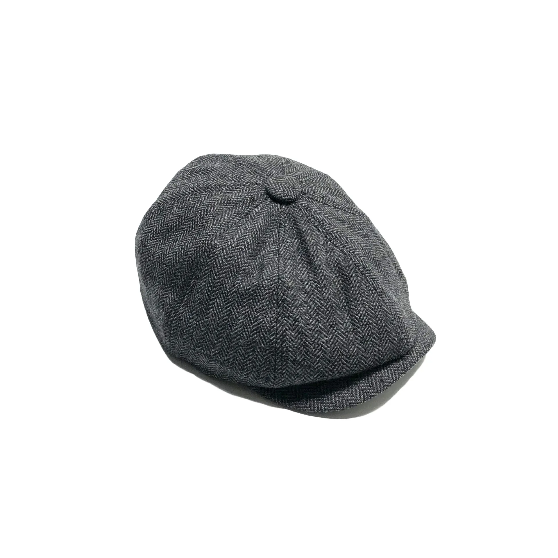 Newsboy Hat Men Beret Dark Grey Celebrity Caps Vintage Tweed Peaky ...