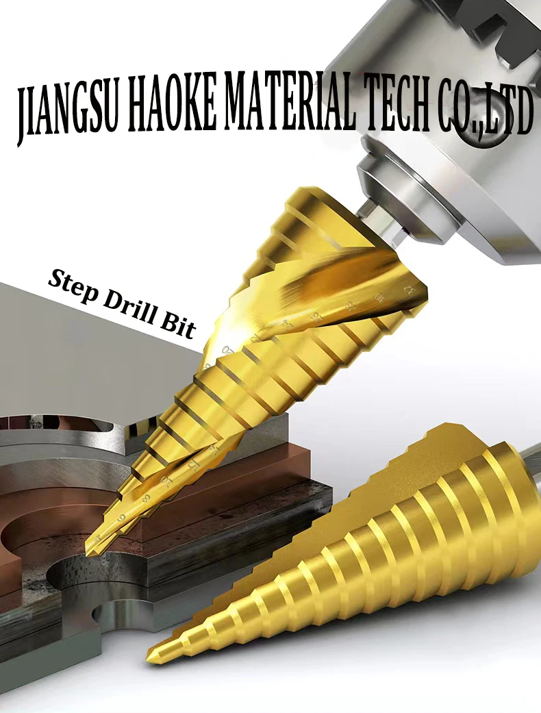 Custom 2 Inch High Speed Steel Titanium Step Drill Bit For Metal Buy