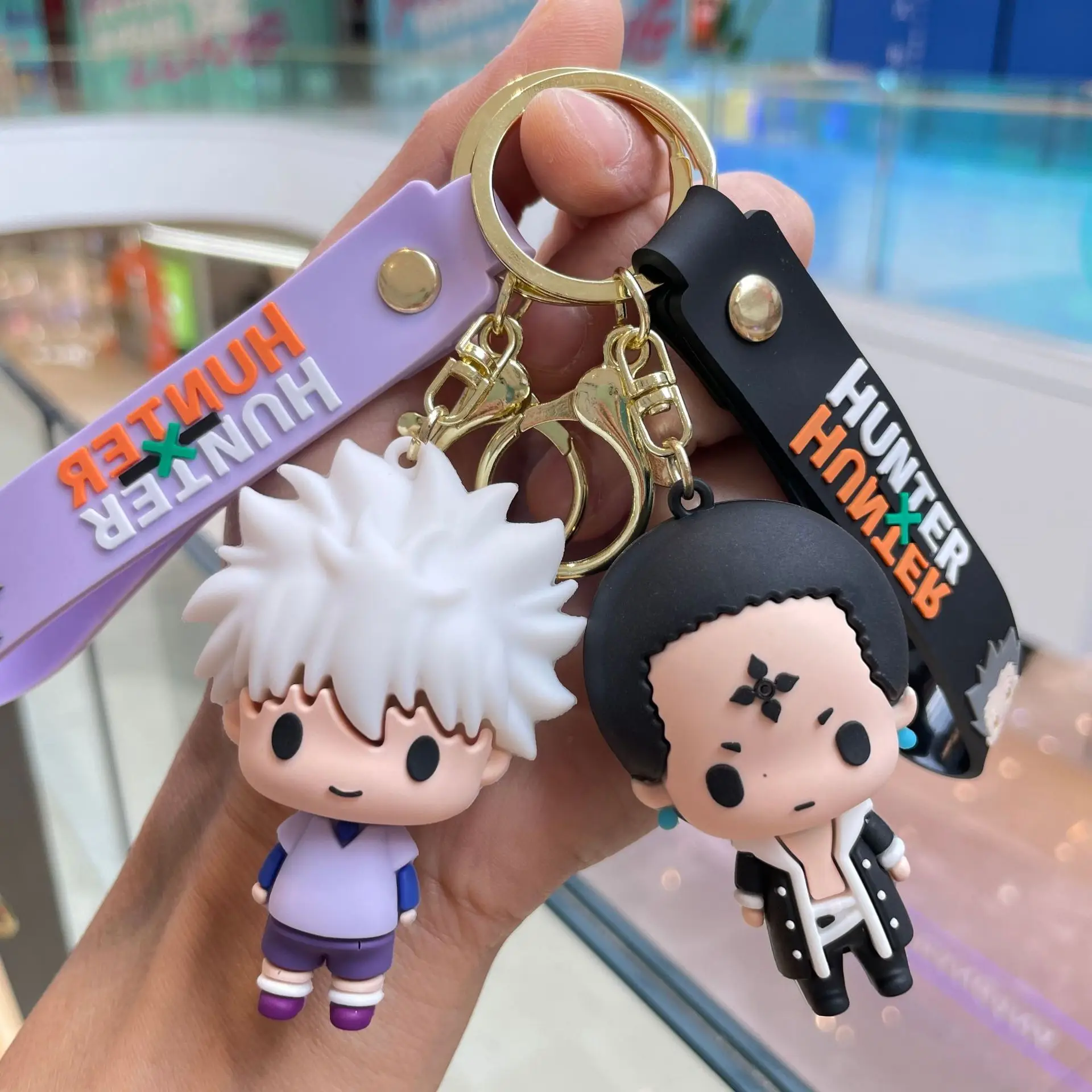 Killua, Hisoka & Chrollo Anime Figure Keychain Set - 10cm
