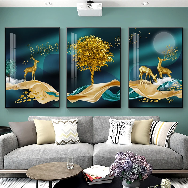 Modern Living Room Decorative Painting Simple Sofa Background Wall