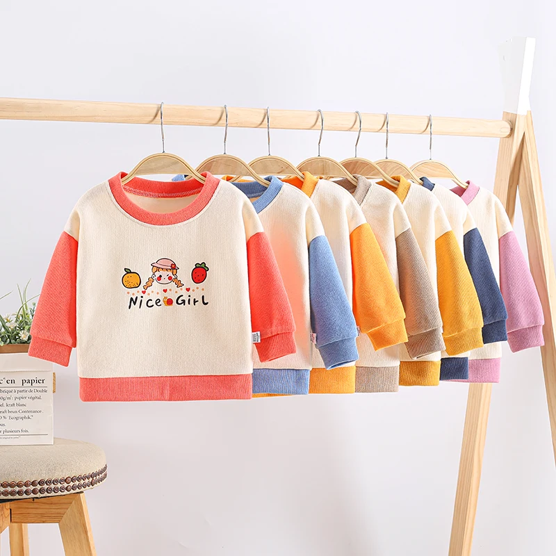 New fashion lovely baby girl spring and autumn long sleeve sweater pullover cotton hoodie