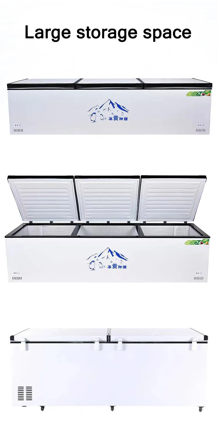 Chest Freezer Single Top Door Deep Commercial Freezer Chest Large