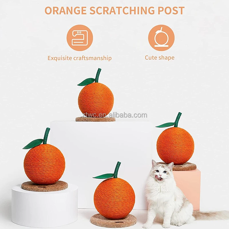 Orange Cat Scratching Post Cat Scratcher With Sisal Vertical Cat Scratch Post Buy Orange Cat