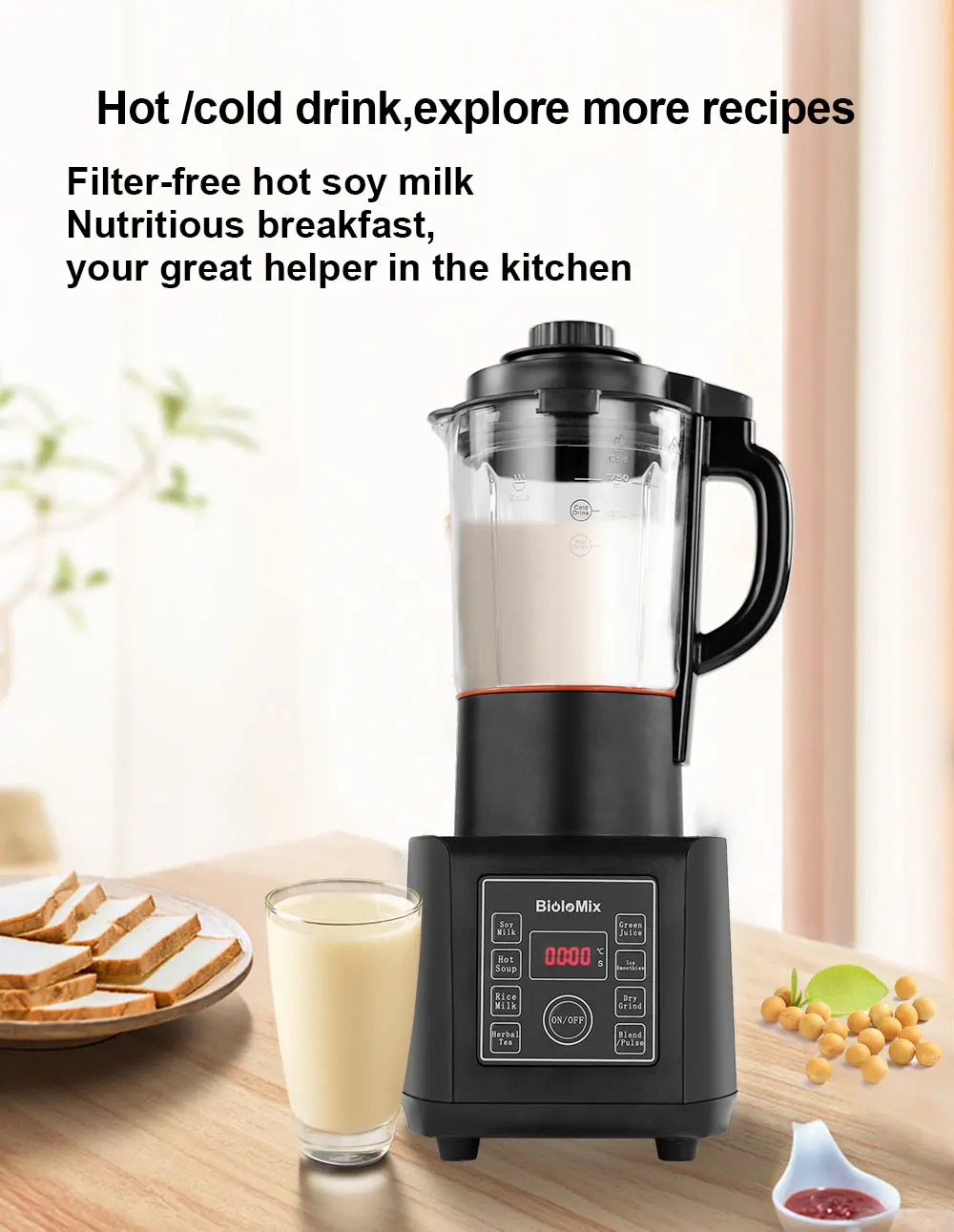 Multifunctional Good Quality Soup Maker 1.75L Capacity Hot Drink Maker Food  Blender - China Blender and Cooking Blender price