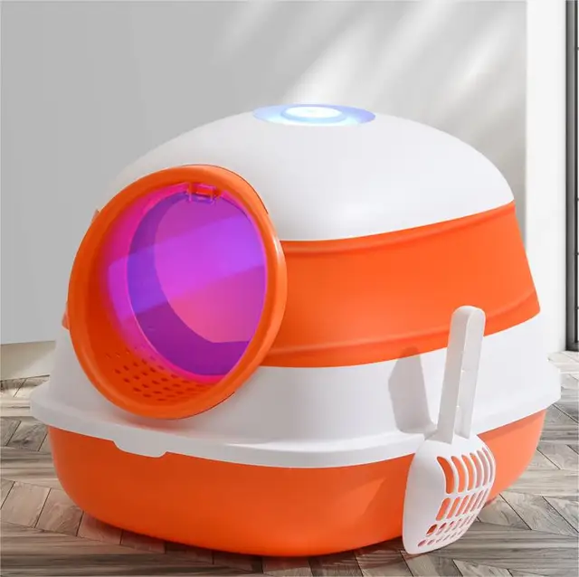 Hot Selling Luxury Large Enclosed Automatic Cat Litter Box House Litter Box For Cat With Cat Litter Spoon