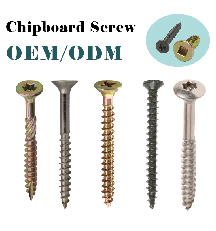 M3.5 M4 Yellow Zinc Plated Countersunk Double Head Tapping Screw Chipboard Woof Screws factory