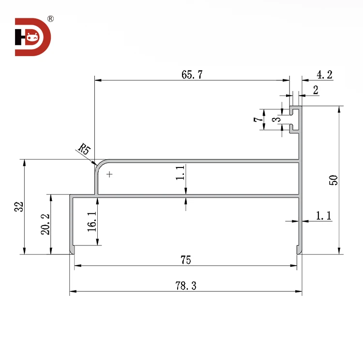 product purification aluminum profile 75 double door material dust free workshop 75 double door frame rock wool purification workshop-3