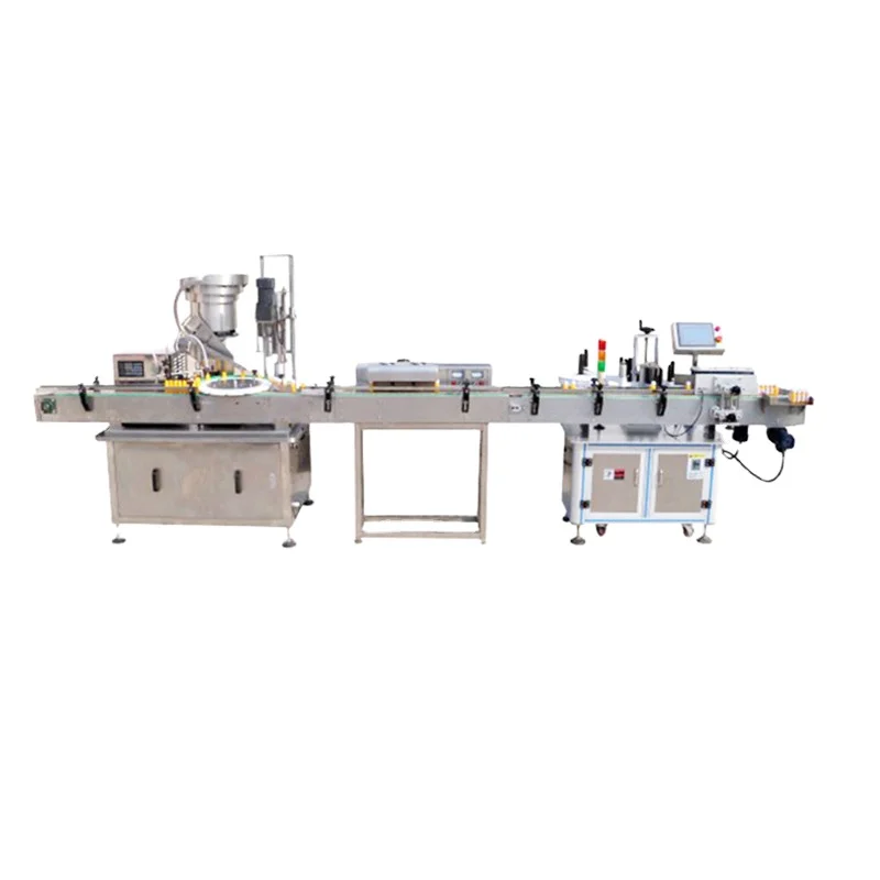 Automatic Small Bottle Liquid Filling Capping and Labeling Machines Bottle Packing Production Line