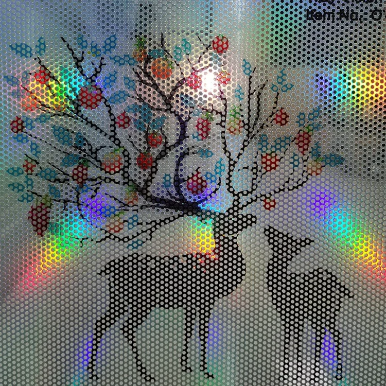 Design See Through One Way Vision Film Mesh Window Glass Sticker Material
