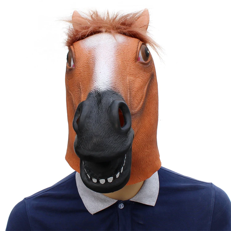 Wholesale Angry Horse Mask Full Headgear Animal Head Mask Black Brown Cosplay Party Costume creepy Head Mask From m.alibaba.com