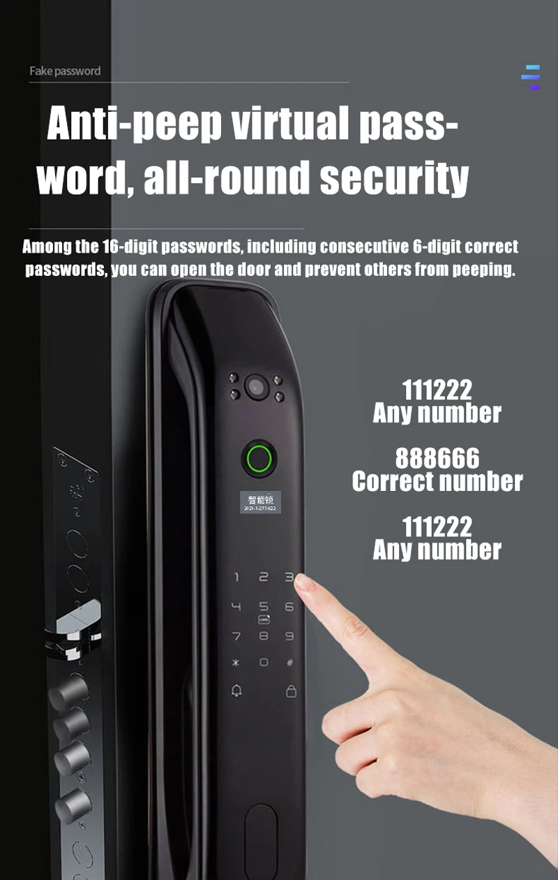 Goking Smart Digital Door Lock With Camera Home Gate Door Lock