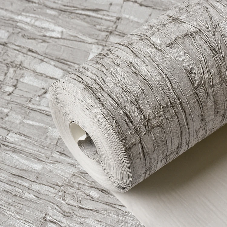 Imitate the Bark Pattern Embossed Wallpaper for Home Decoration