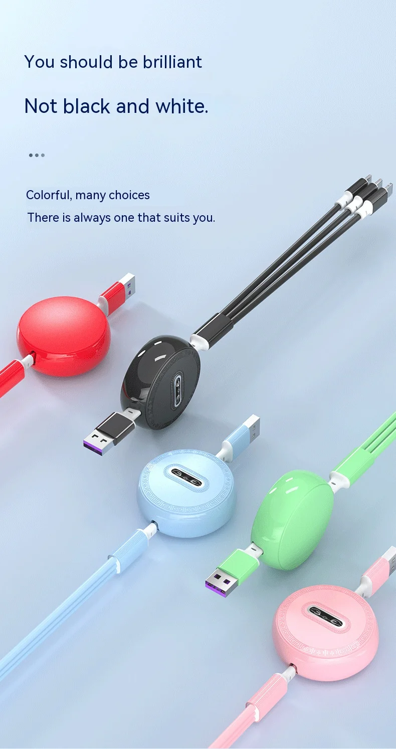 A drag three charging cable 3C Electronic Consumer Products Manufacture