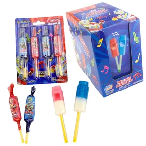 Coloful Music Whistle Lollipop Fruity Flavor Sweet Lollipop Candy