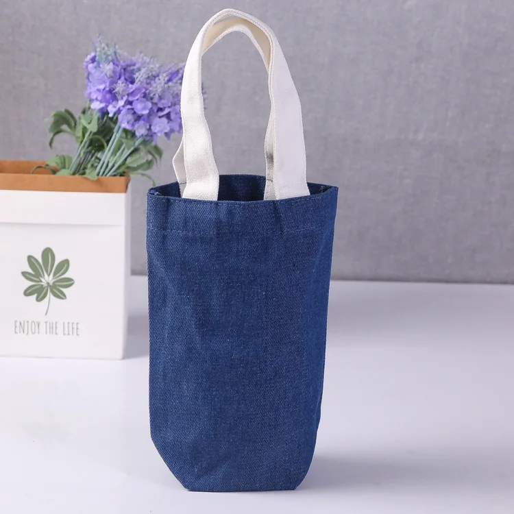 Custom Printed Logo Promotional Reusable Long Handle Tote Shopping Bags preview 4