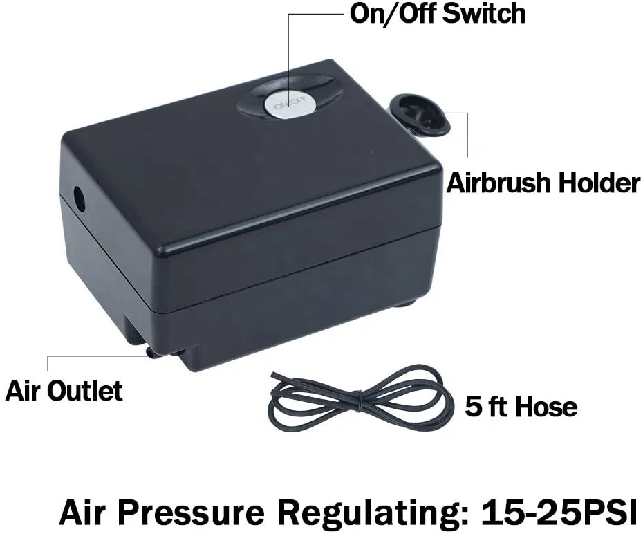 airbrush kit with mini compressor, portable
