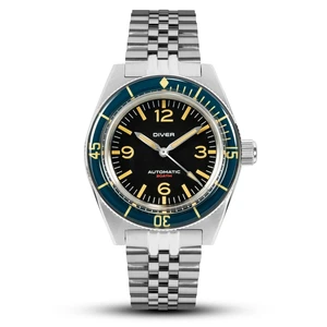 ODM New Sapphire Crystal Bezel High-Quality Classic Blue 20ATM Diver Mechanical Watches Men for Swiss Super Luminous