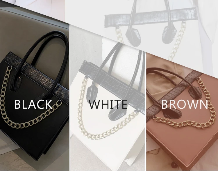 New Design Bolsas Women Fashion Handbags Croccodle Hand Bag Chains ...