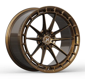 customized color & size 15 18 19 20 21 22 23 24 26 inch matt bronze / brush aluminum 5x112 monoblock deep concave forged wheels