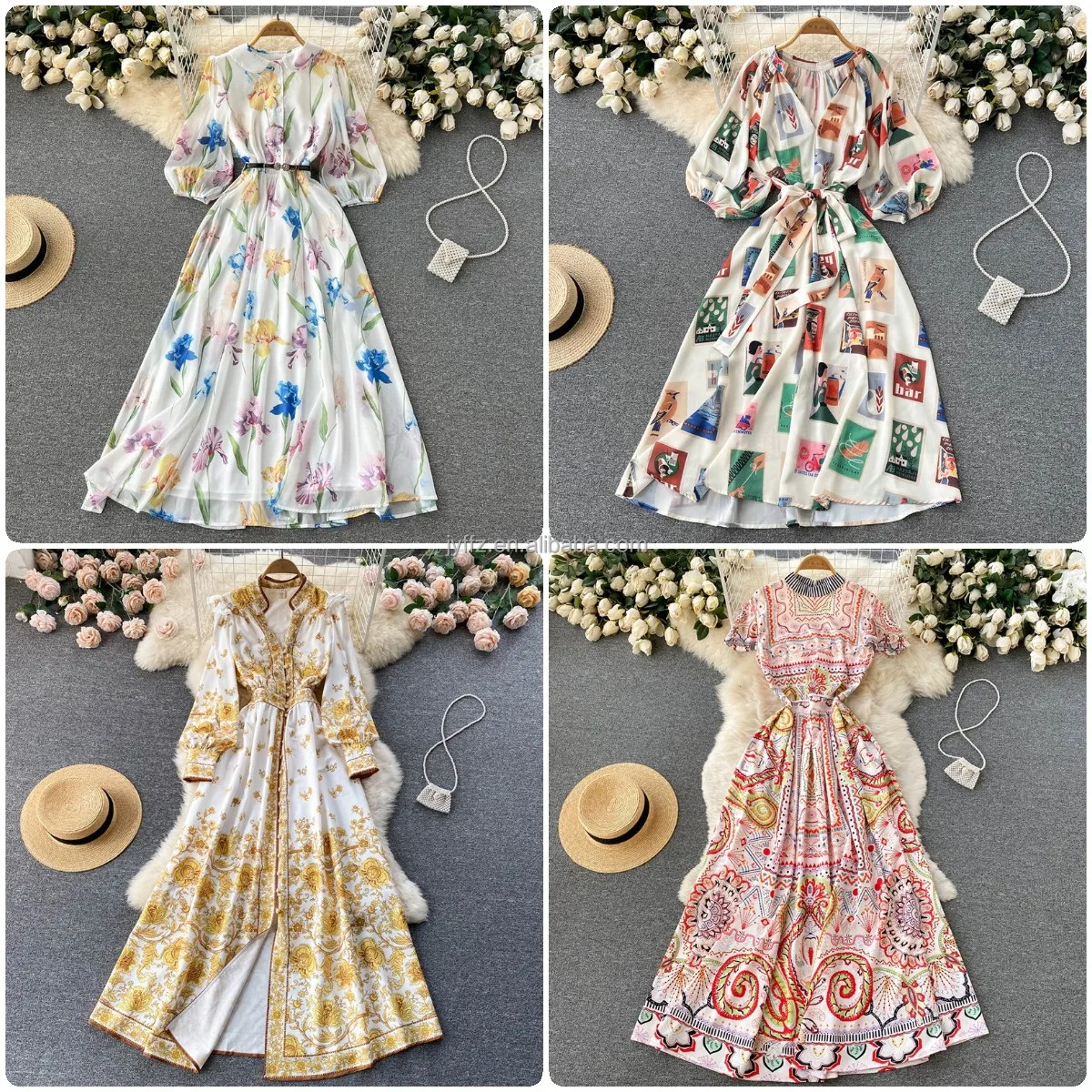 2022 summer fashion elegant dress French women's clothing manufacturers wholesale